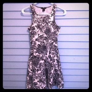 2 for $15/ Blue white racerback fit & flare dress